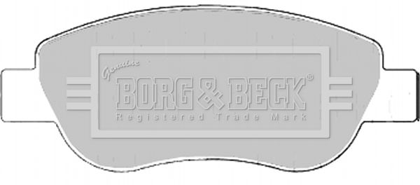 BORG & BECK Комплект тормозных колодок, дисковый тормоз BBP2186